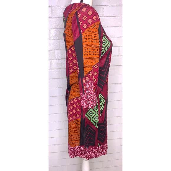 DIANE VON FURSTENBERG DVF Tribal Print Dress 2 - Picture 2 of 9